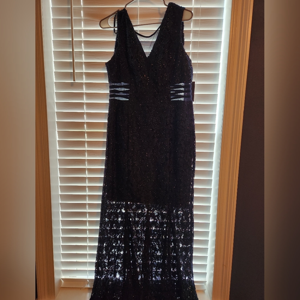Navy blue gown